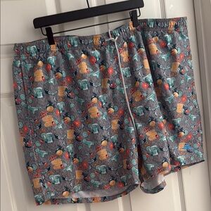 Tommy Bahama Men's Patterned Gray Swim Trunks